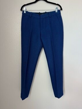 J. Crew Textured Cobalt Blue Boucle Pants